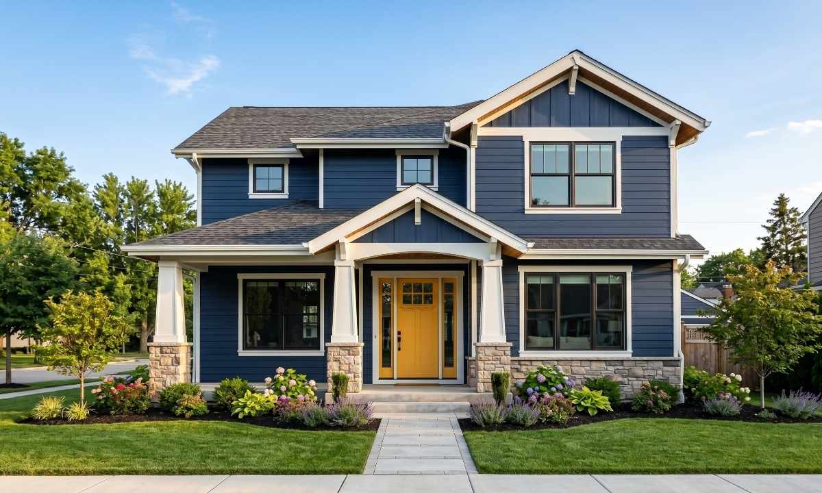 A beautifully painted home exterior representing a completed professional painting quote.